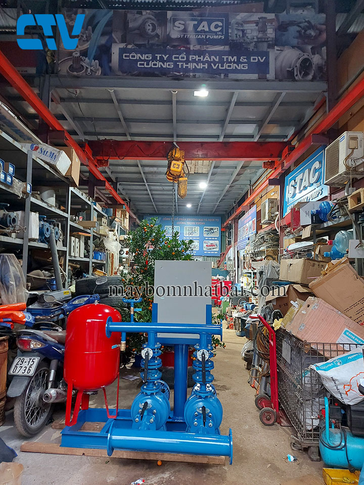 Thi công lắp đặt hệ thống máy bơm tăng áp Italia (Cụm booster pump)