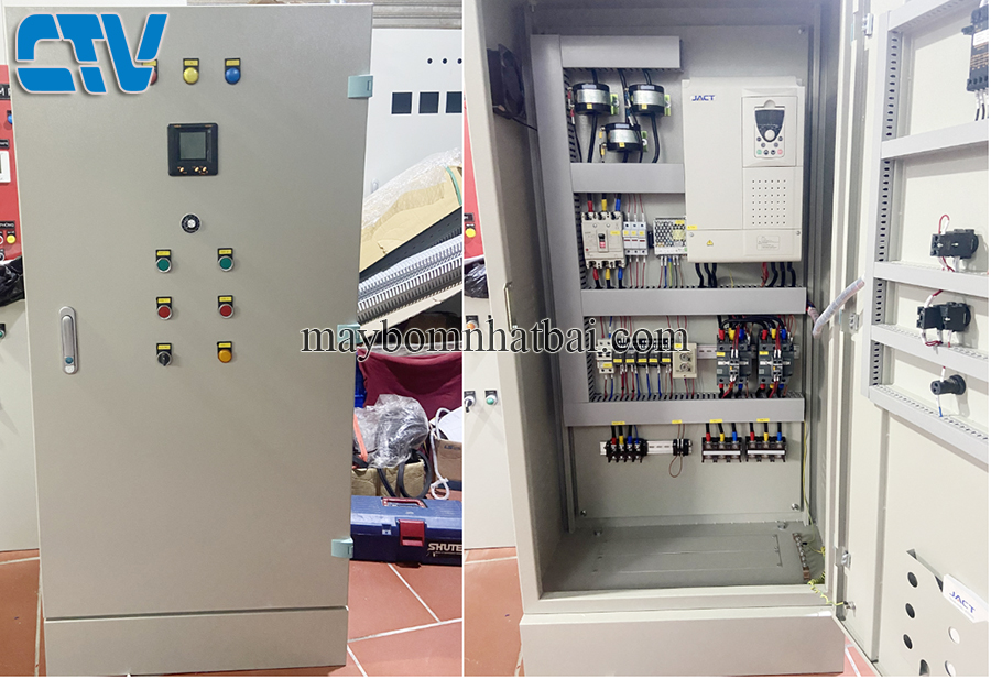 Tủ điện biến tần 37Kw điều khiển hệ thống máy bơm công nghiệp